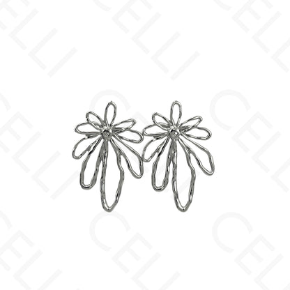 Steel earring - flower