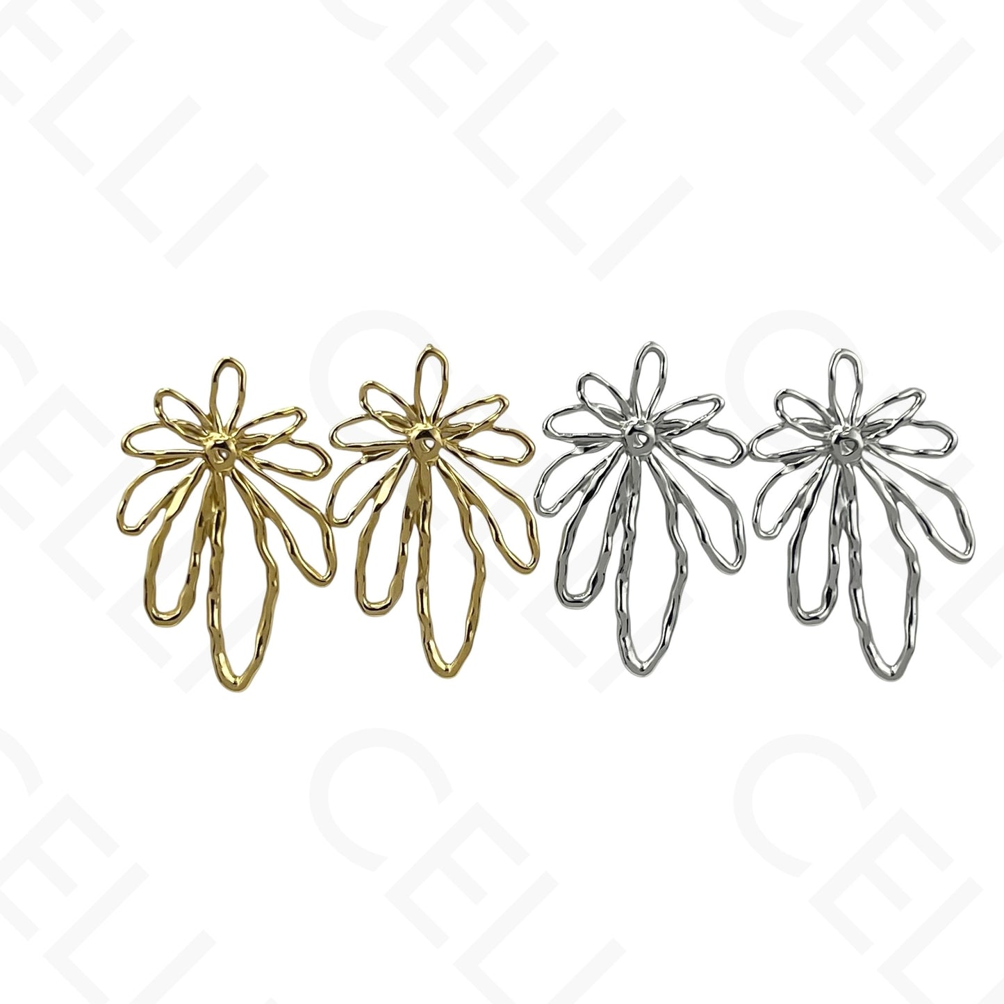 Steel earring - flower