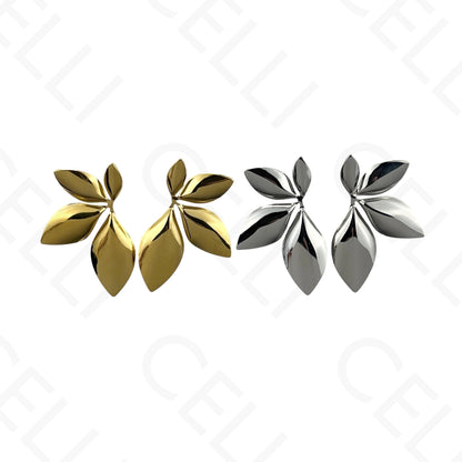 Brinco de aço - meia flor