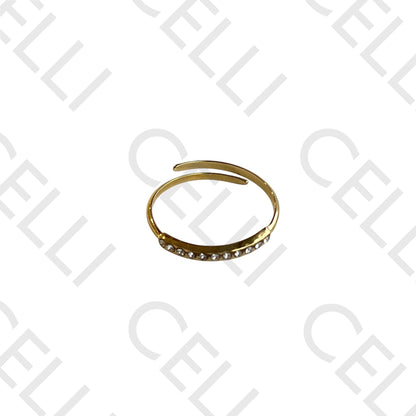 Steel Ring - colorful brilliants in line