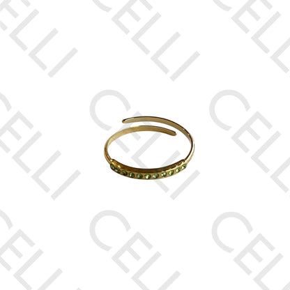 Steel Ring - colorful brilliants in line