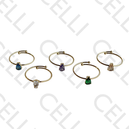 Steel Ring - Brilliant Drop