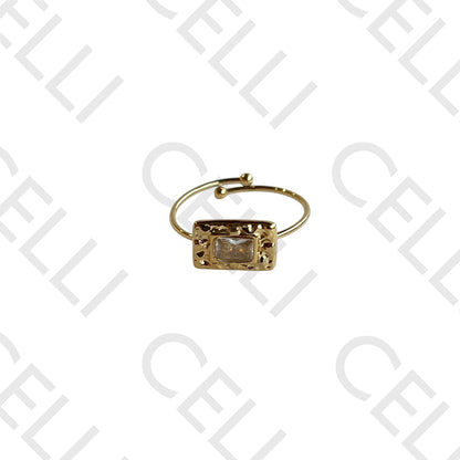 Steel Ring - Rectangular with Brilliant Finish