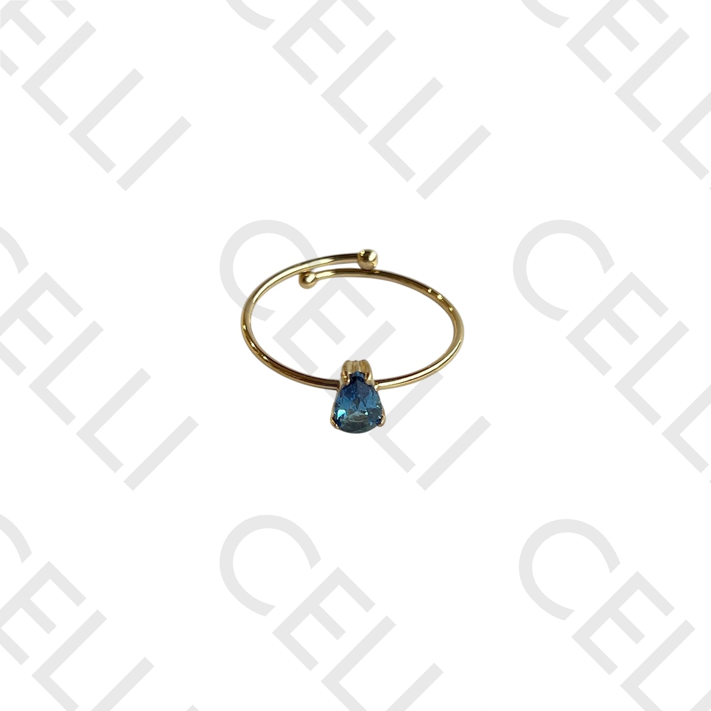 Steel Ring - Brilliant Drop