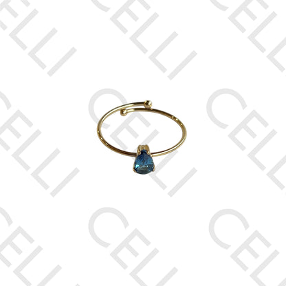 Steel Ring - Brilliant Drop