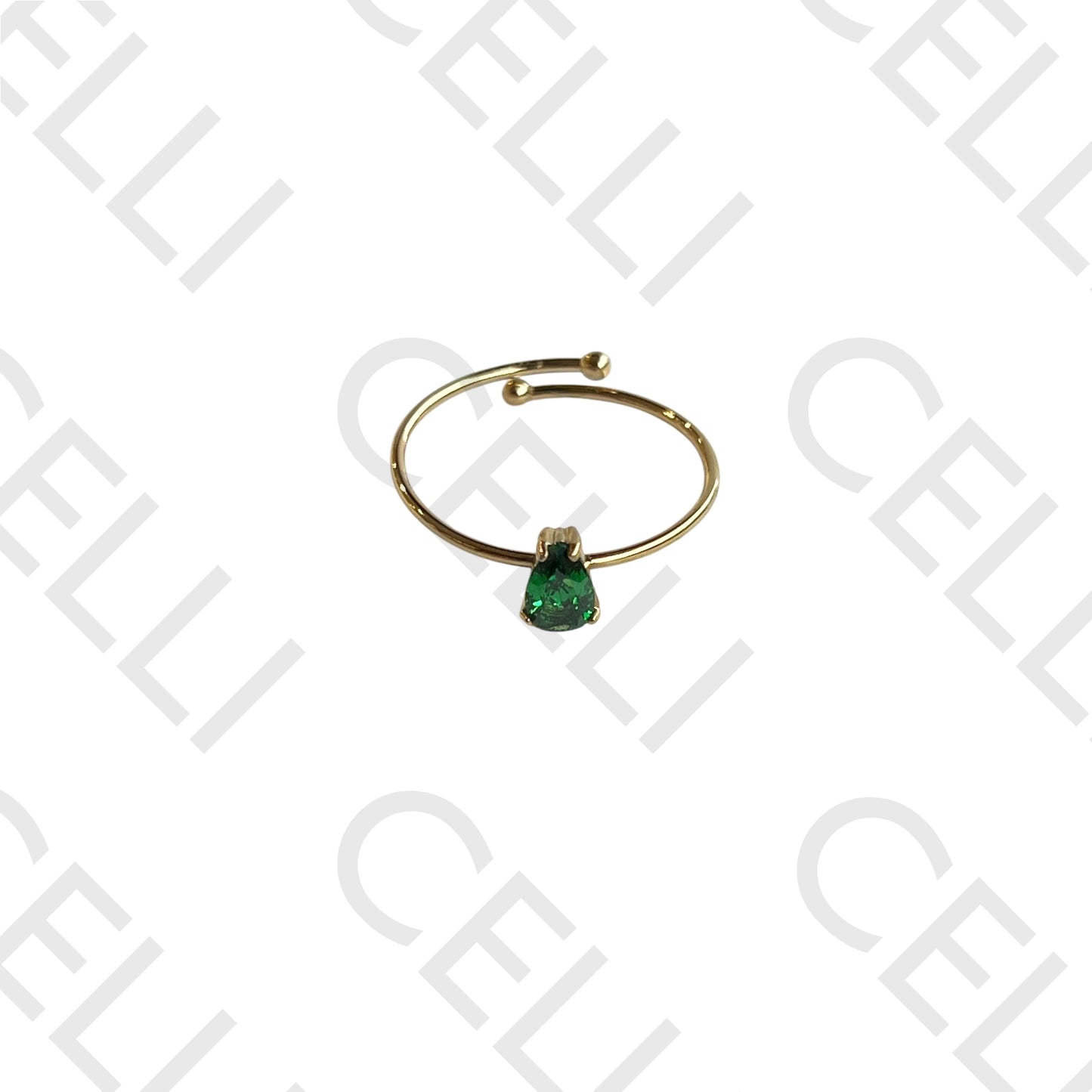 Steel Ring - Brilliant Drop