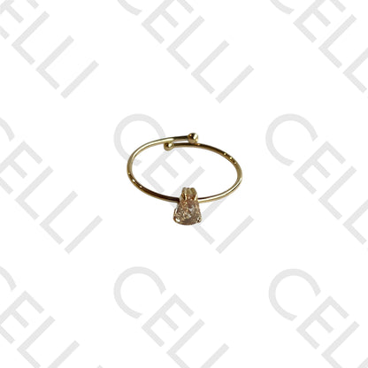 Steel Ring - Brilliant Drop