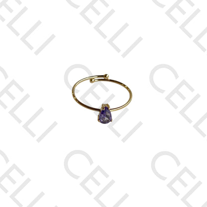 Steel Ring - Brilliant Drop