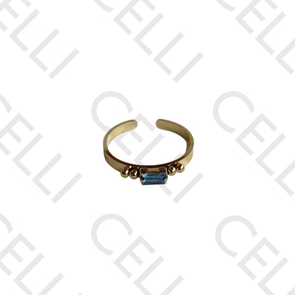 不锈钢戒指 - 闪耀矩形