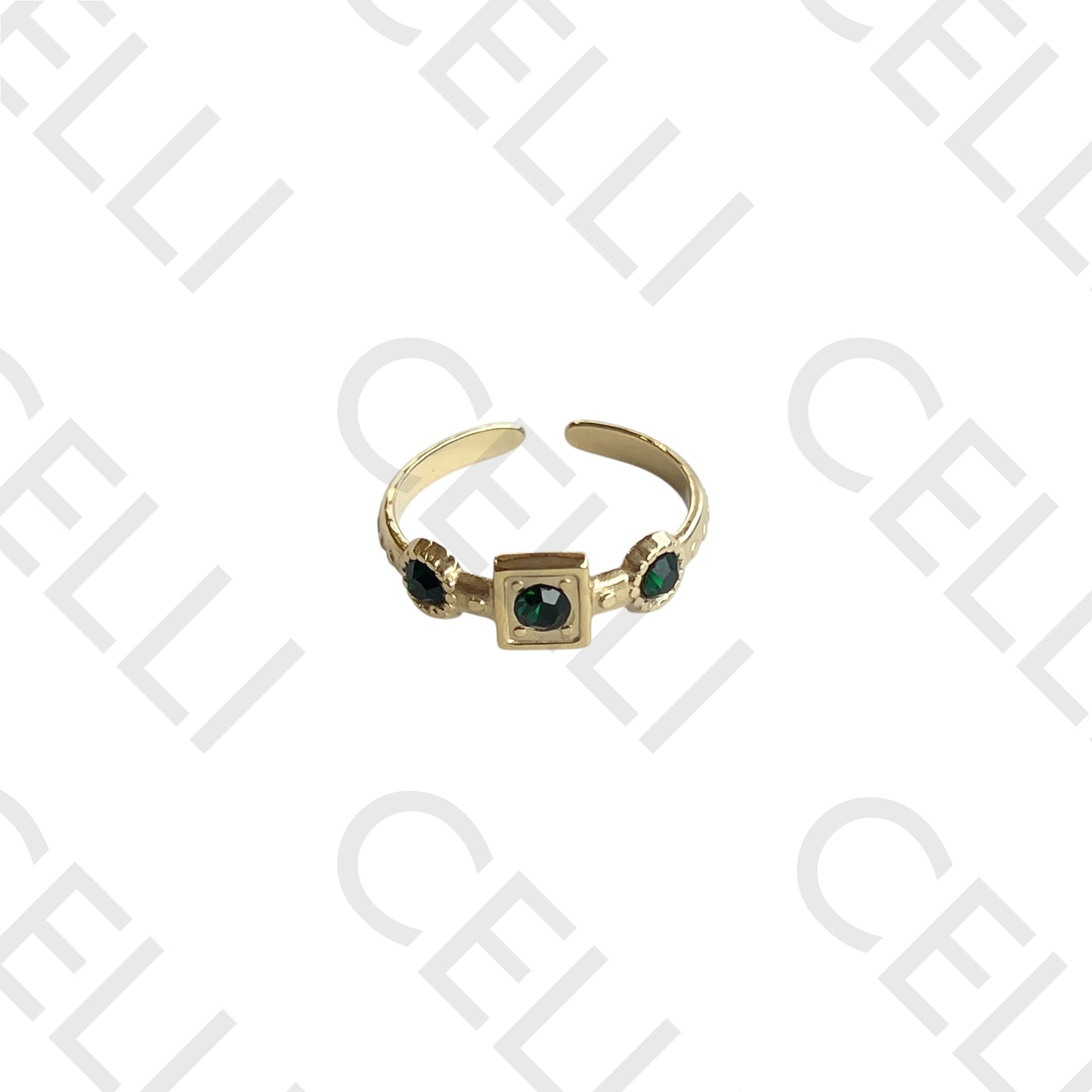 Steel Ring - Square and Circle