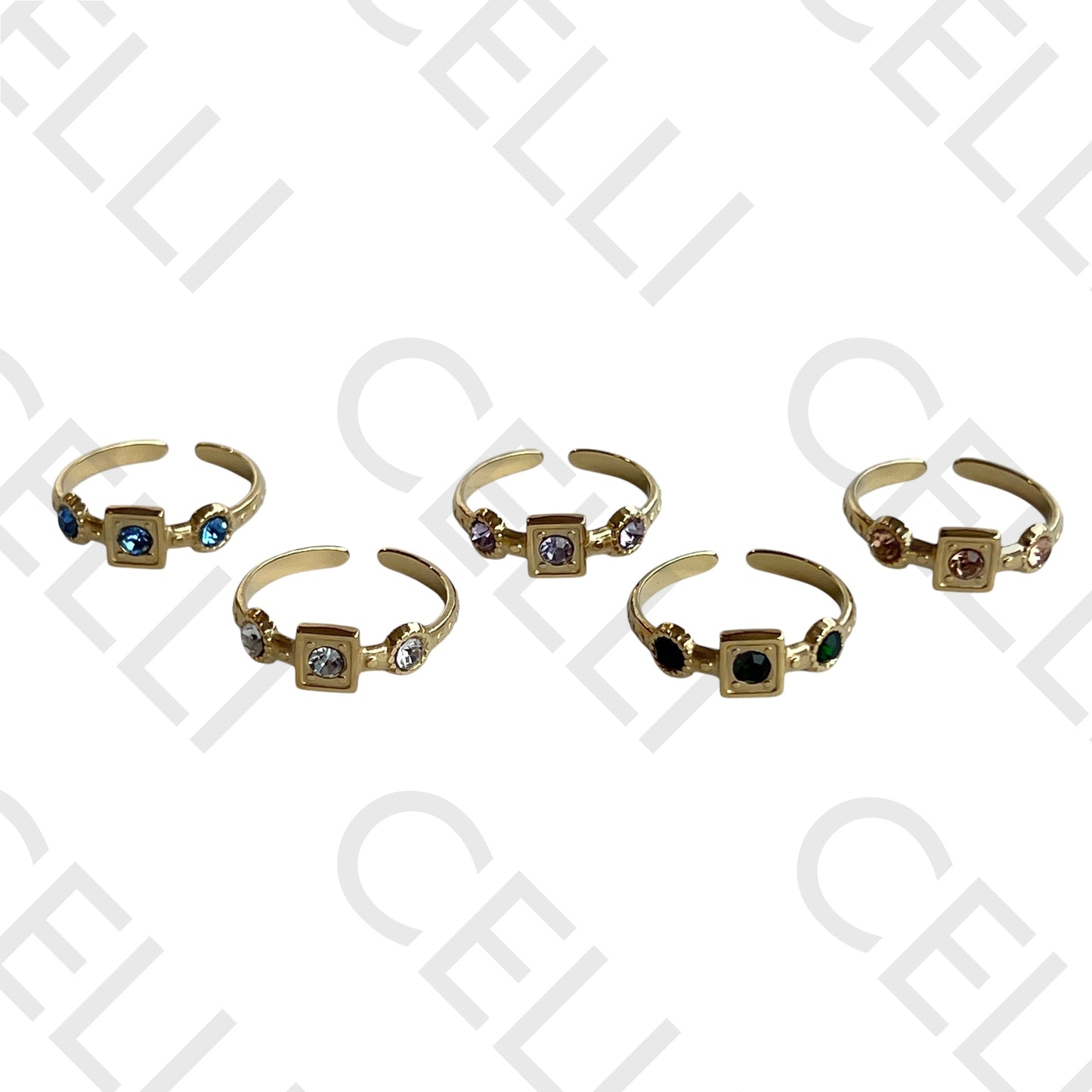 Steel Ring - Square and Circle