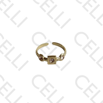 Steel Ring - Square and Circle