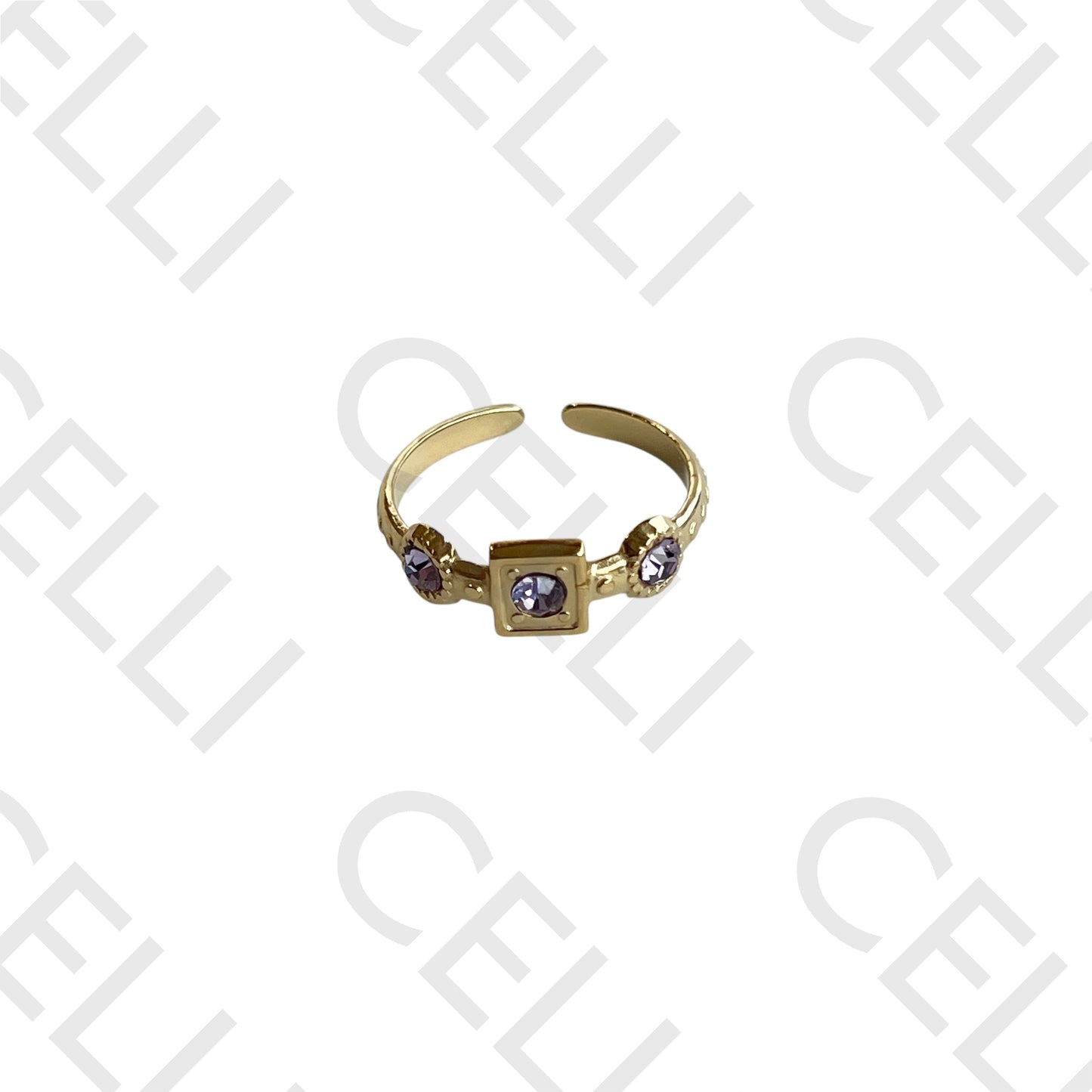 Steel Ring - Square and Circle