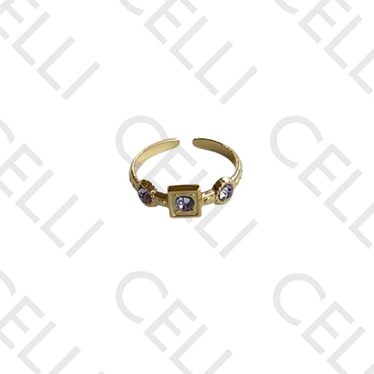 Steel Ring - Square and Circle