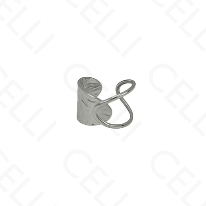 Anel de Aço Ajustável - martelado
