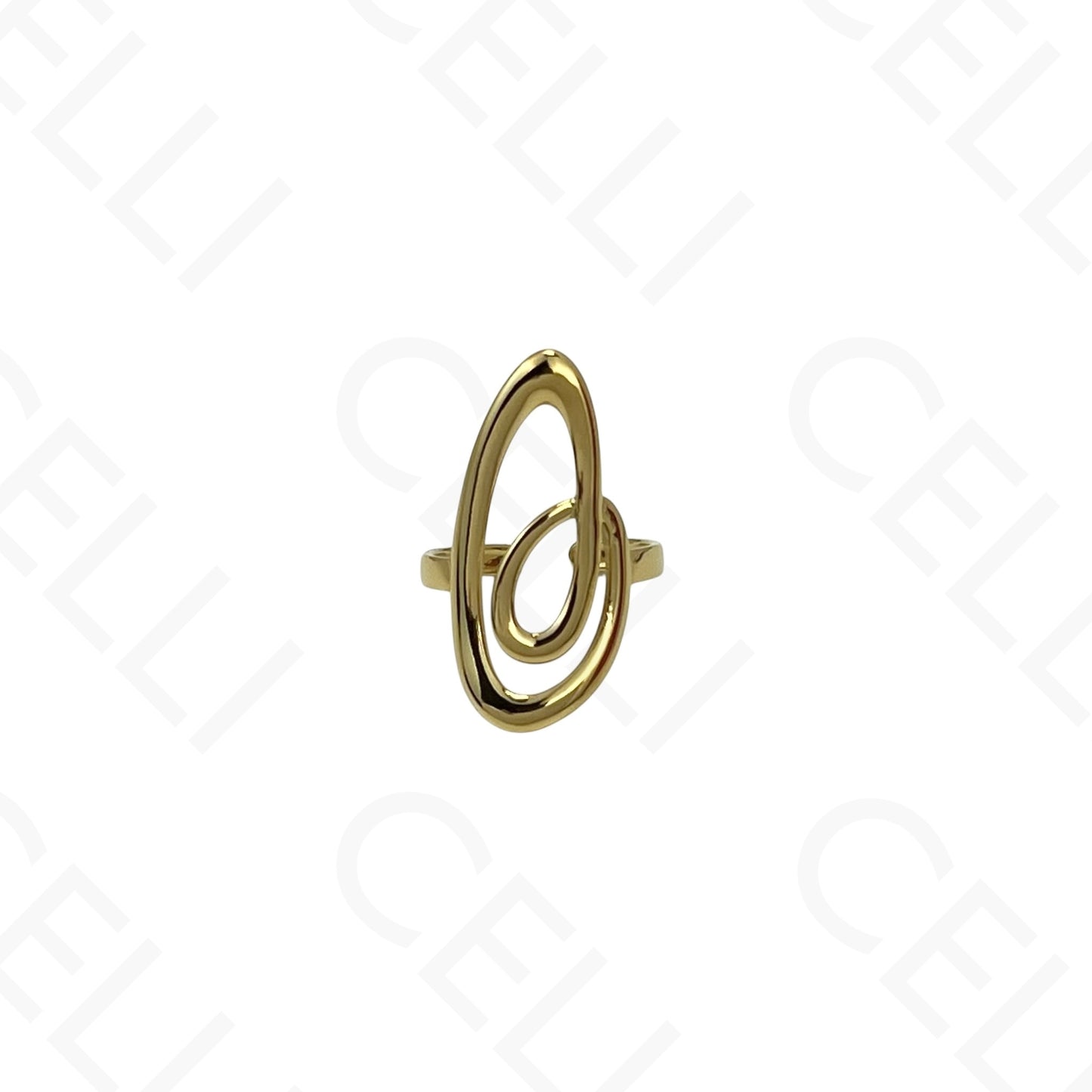 Anel de Aço Ajustável - oval