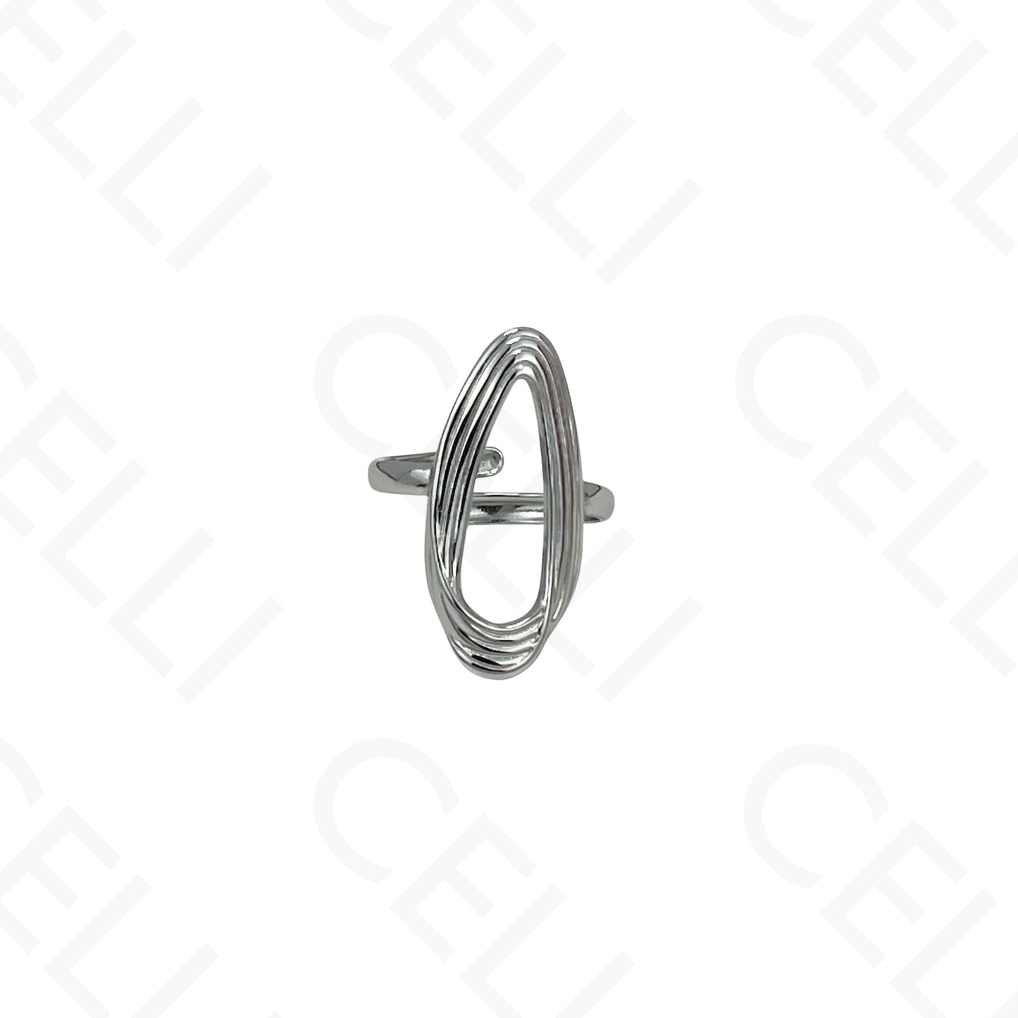 Anel de Aço Ajustável - oval irregular