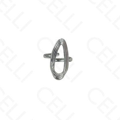 Anel de Aço Ajustável - oval irregular