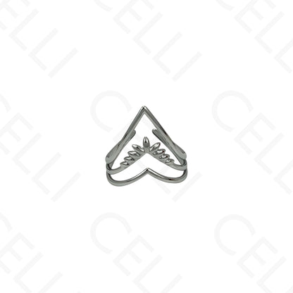 Anel de Aço Ajustável - formato coroa