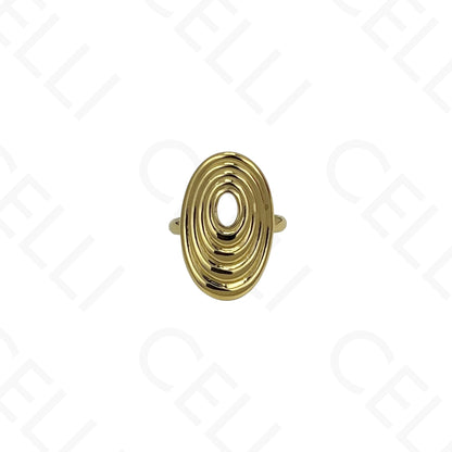 Anel de Aço Ajustável - oval
