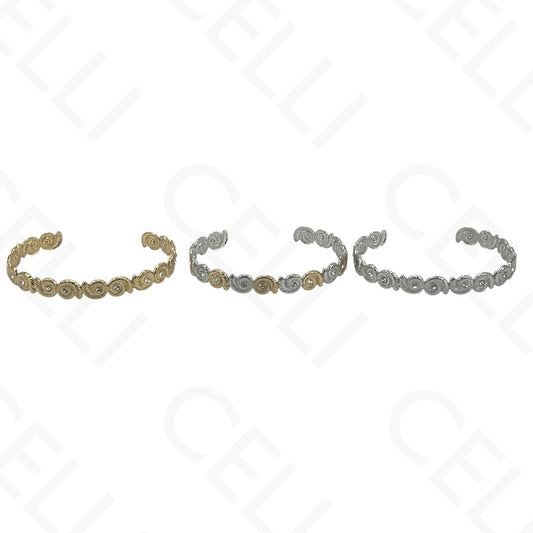 Brazalete de acero - resina con terminales de acero