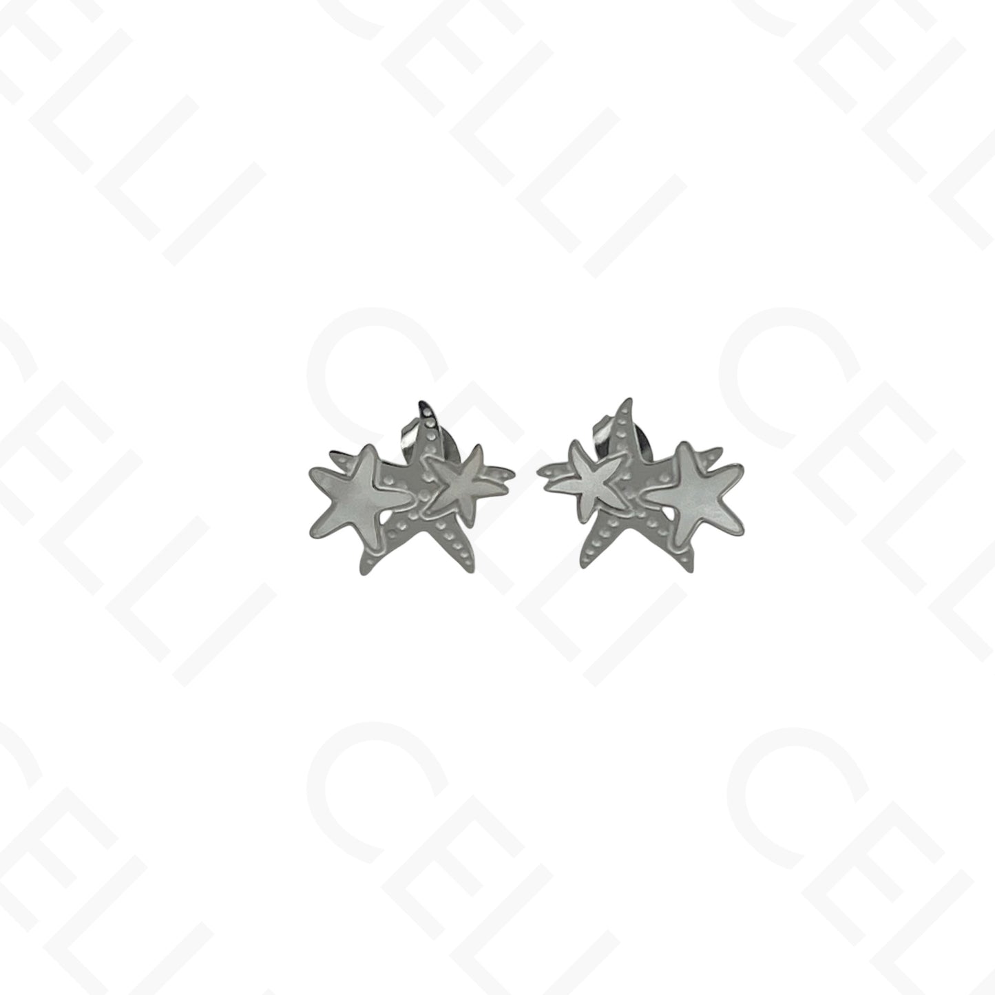 Steel Necklace/Earring/Bracelet - starfish with mother-of-pearl