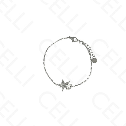 Steel Necklace/Earring/Bracelet - starfish with mother-of-pearl