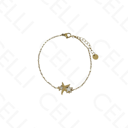 Steel Necklace/Earring/Bracelet - starfish with mother-of-pearl