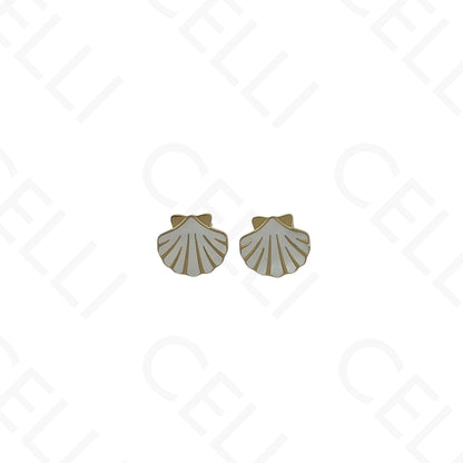 Steel Necklace/Earring/Bracelet - shell with mother-of-pearl
