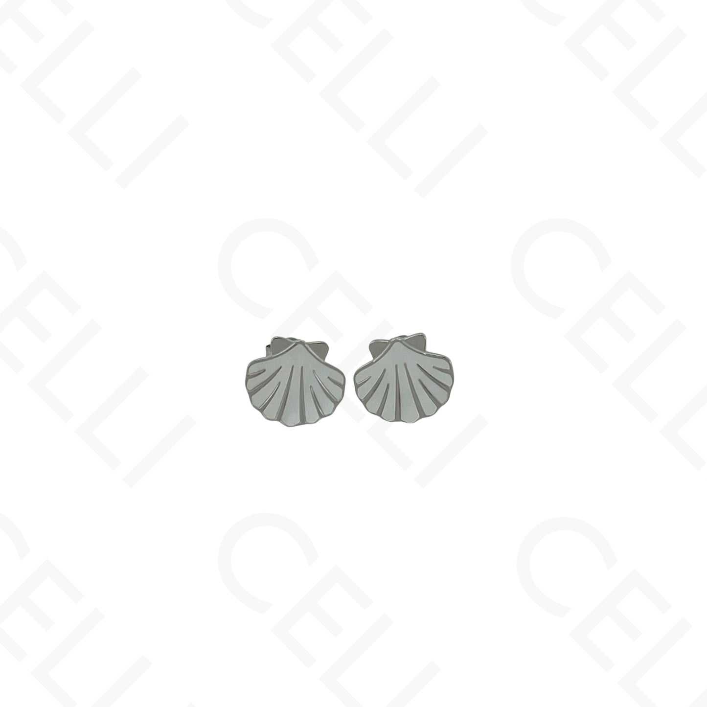 Steel Necklace/Earring/Bracelet - shell with mother-of-pearl