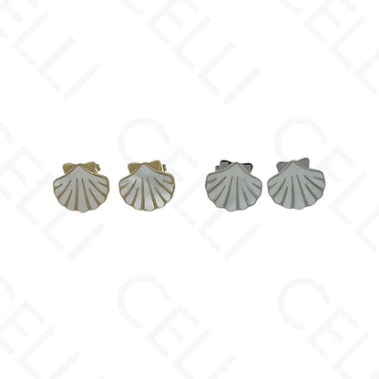 Steel Necklace/Earring/Bracelet - shell with mother-of-pearl