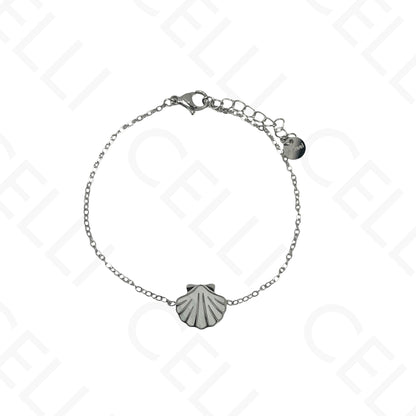 Steel Necklace/Earring/Bracelet - shell with mother-of-pearl