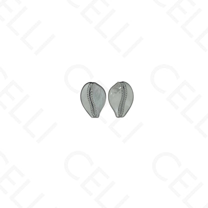 Collar/Pendientes/Pulsera de acero - Concha de cauri con nácar