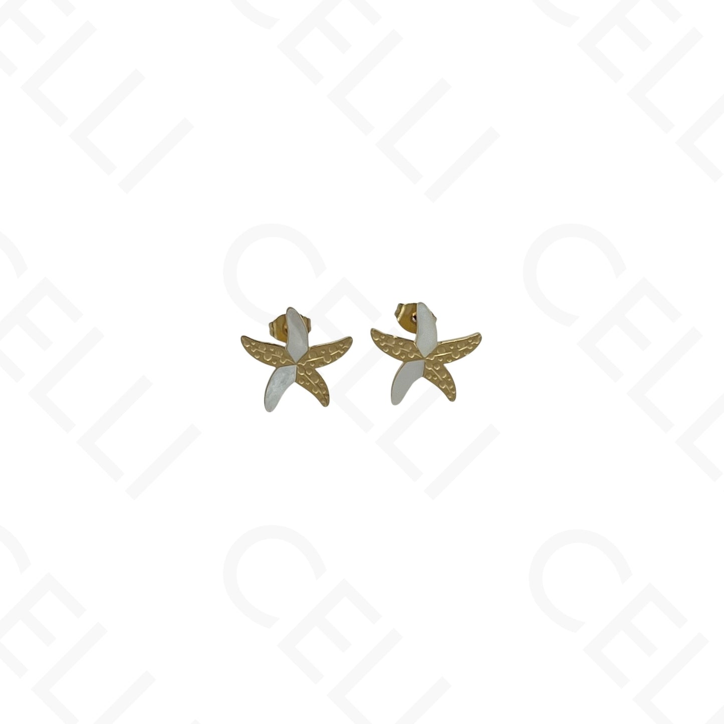 Steel Necklace/Earrings/Bracelet - Starfish with Mother-of-Pearl