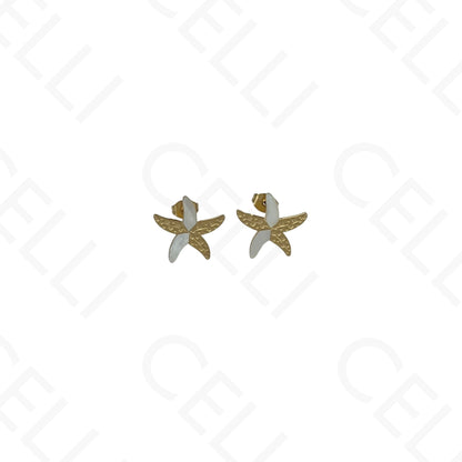Steel Necklace/Earrings/Bracelet - Starfish with Mother-of-Pearl