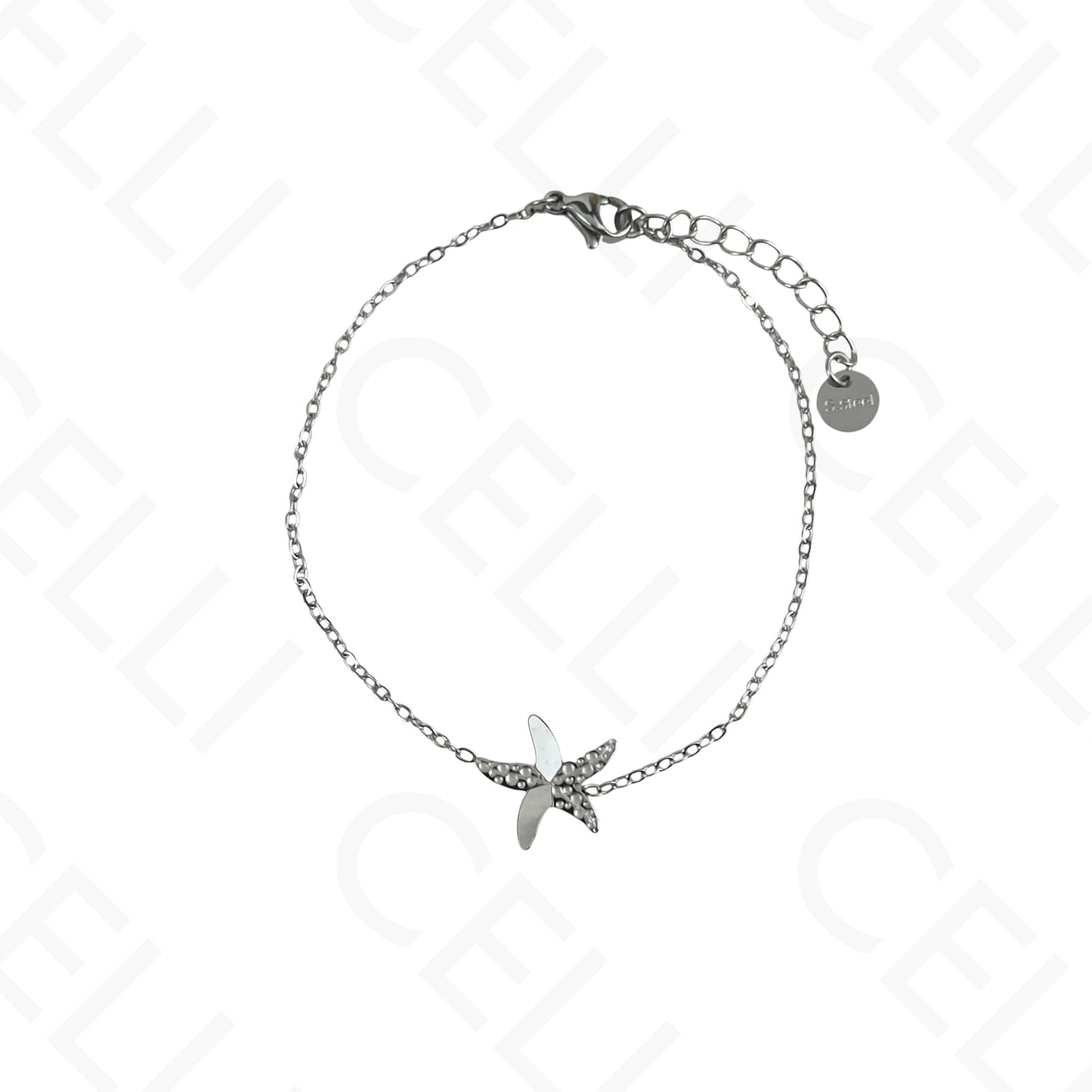 Steel Necklace/Earrings/Bracelet - Starfish with Mother-of-Pearl