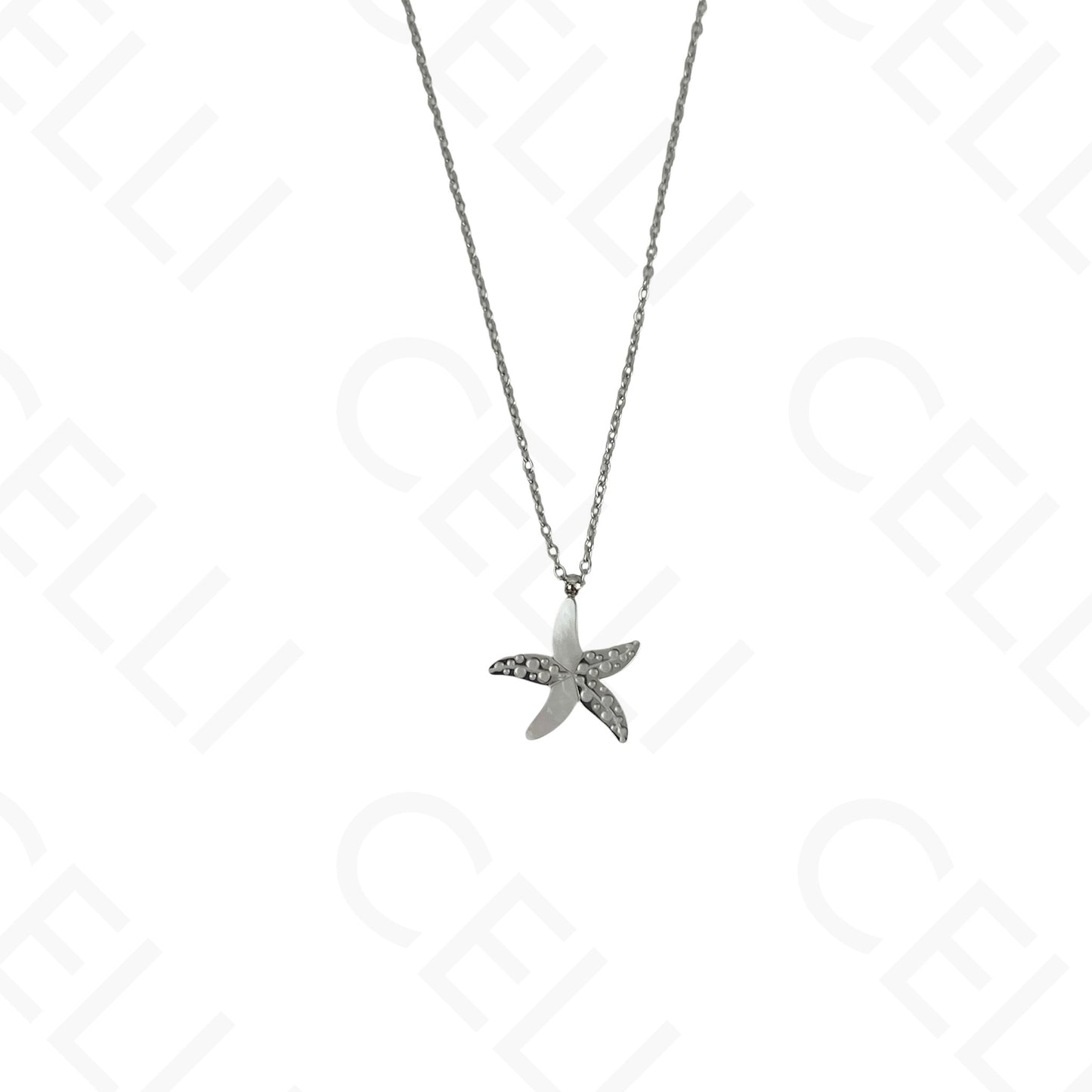 Steel Necklace/Earrings/Bracelet - Starfish with Mother-of-Pearl