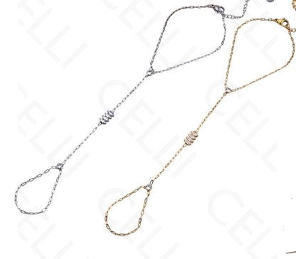 Pulsera de Acero - corazones, redondos y cuadrados brillantes