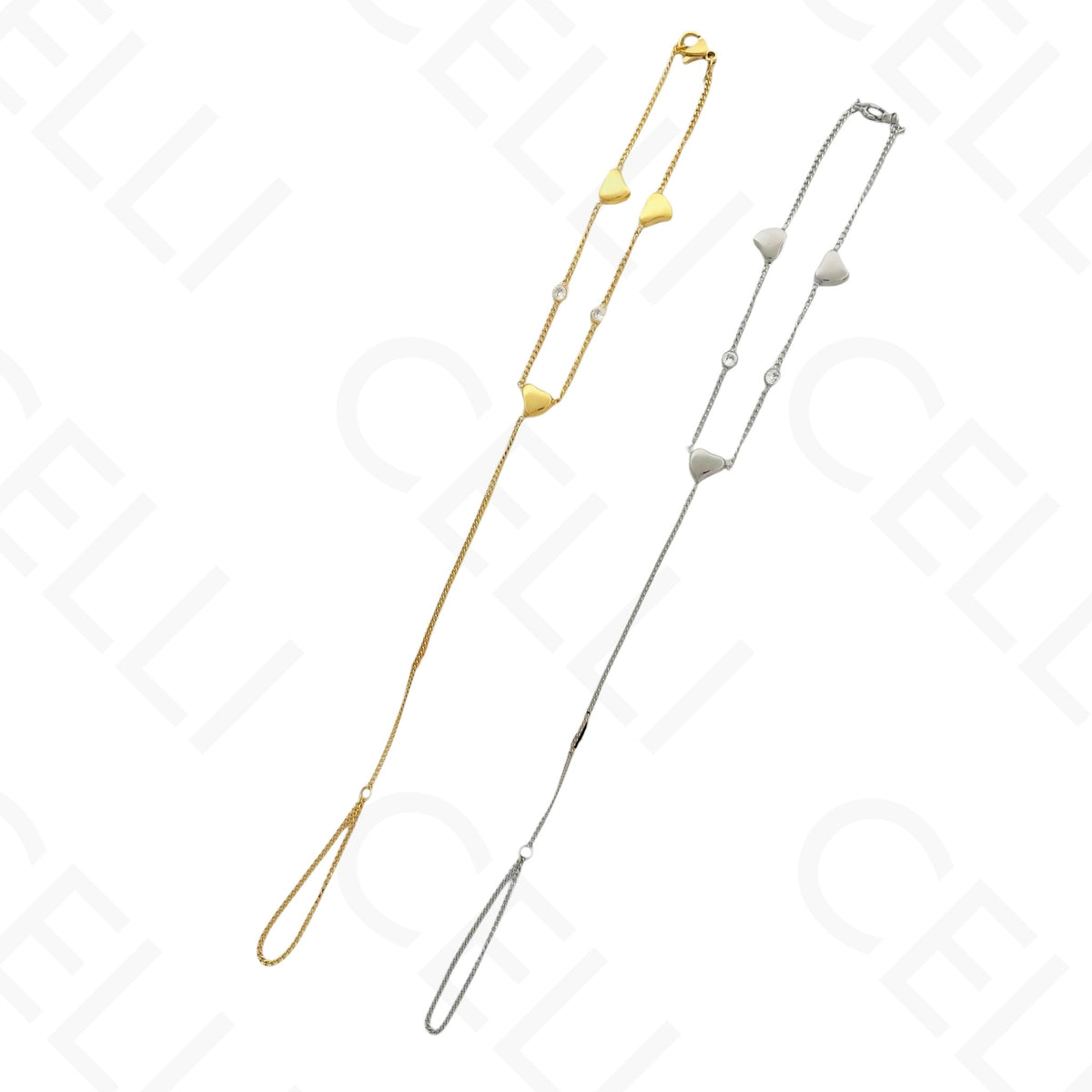 Pulseira de Aço - corrente para pulso e dedo-coracao
