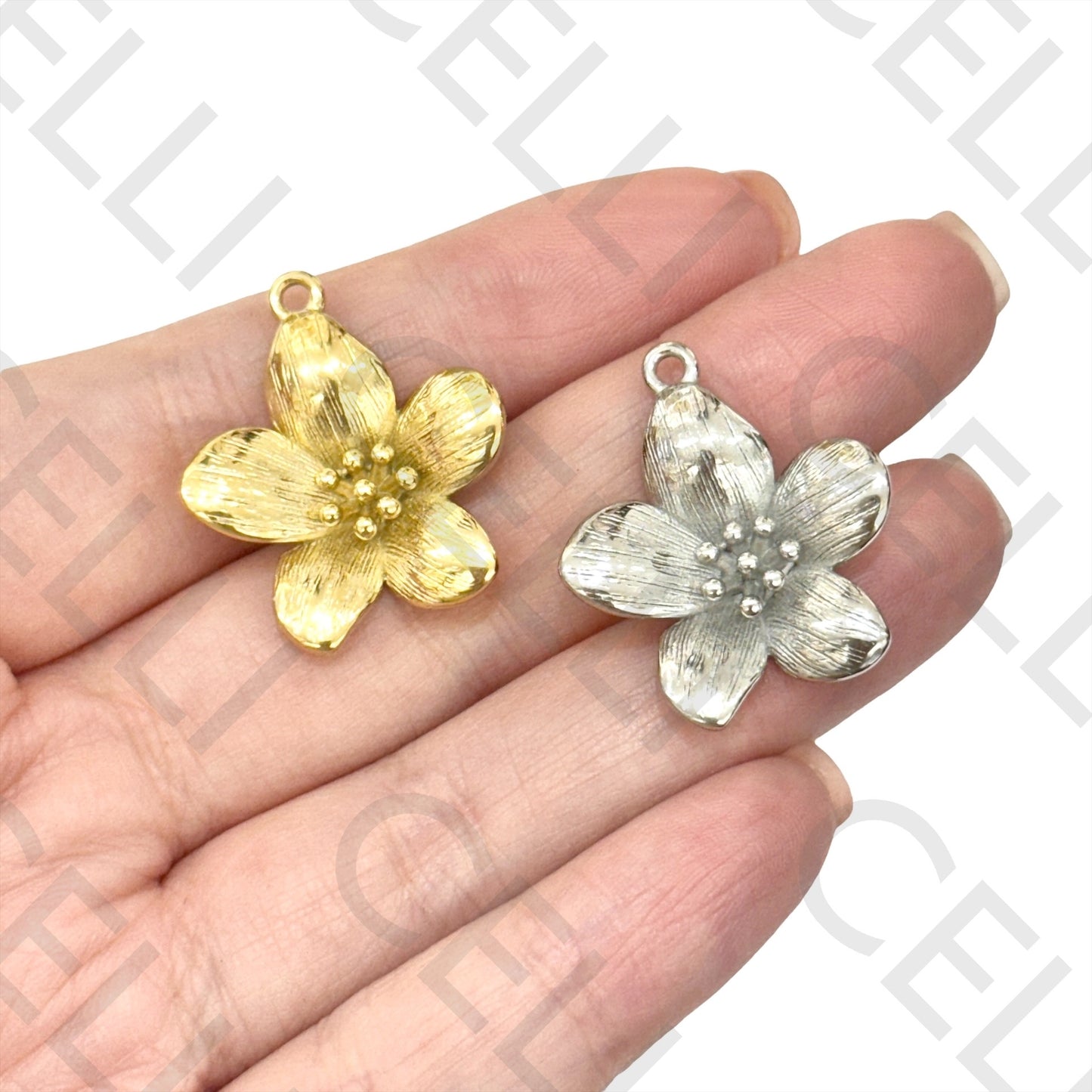 Steel Medal - flower