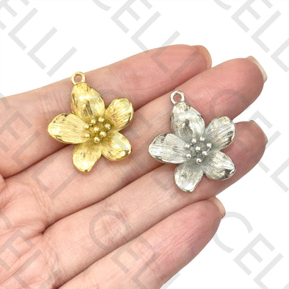 Steel Medal - flower