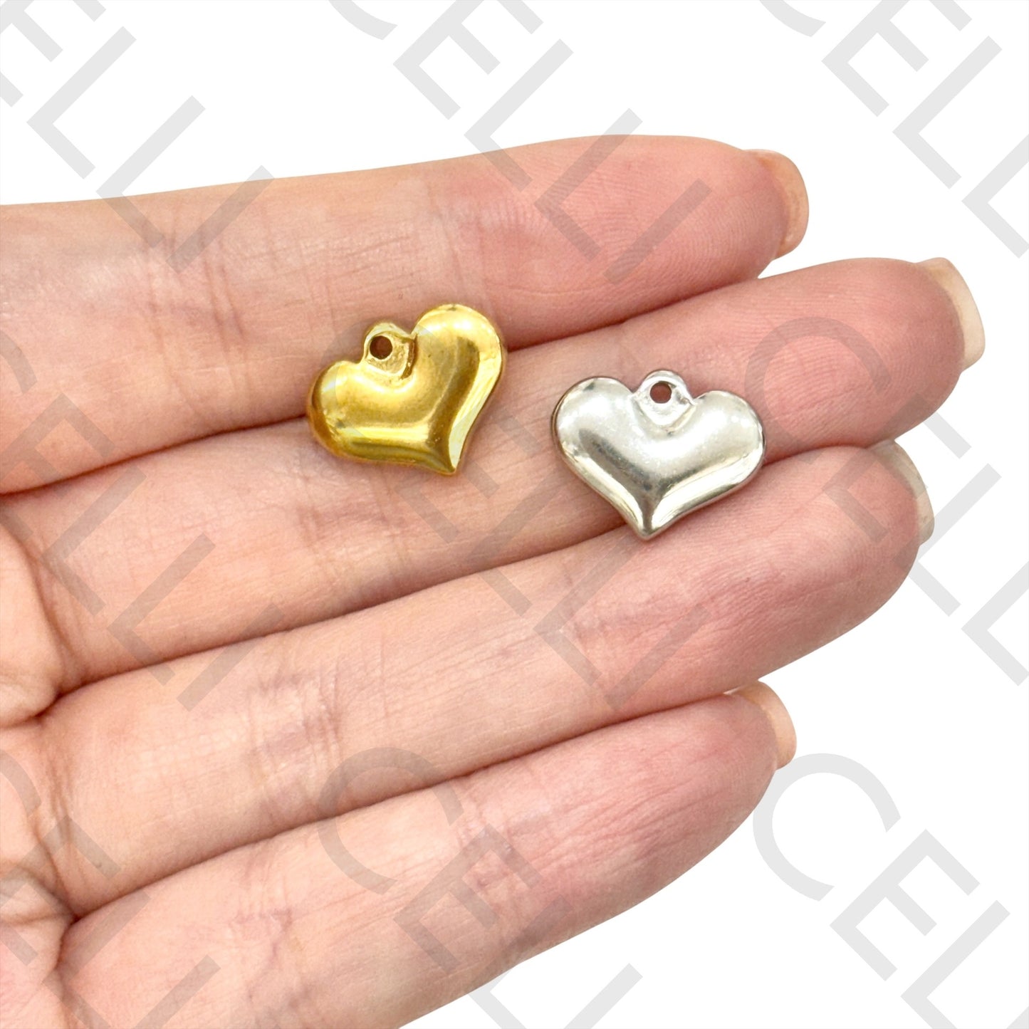 Medalha de Aço - coração (2 und.)