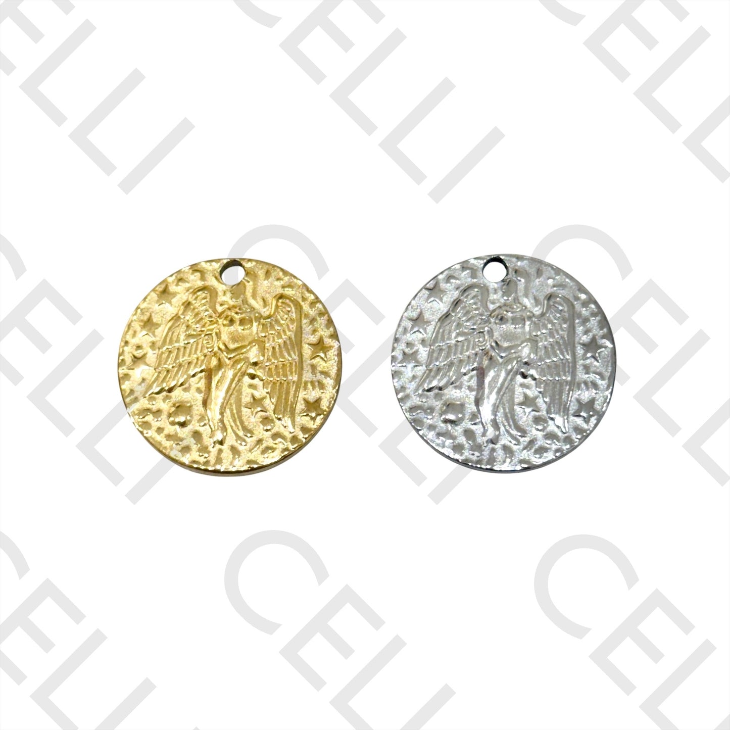 Steel Medal - angel (2 pcs.)
