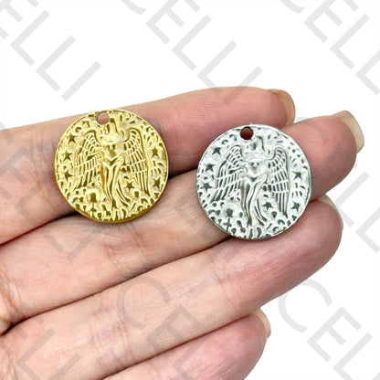 Steel Medal - angel (2 pcs.)
