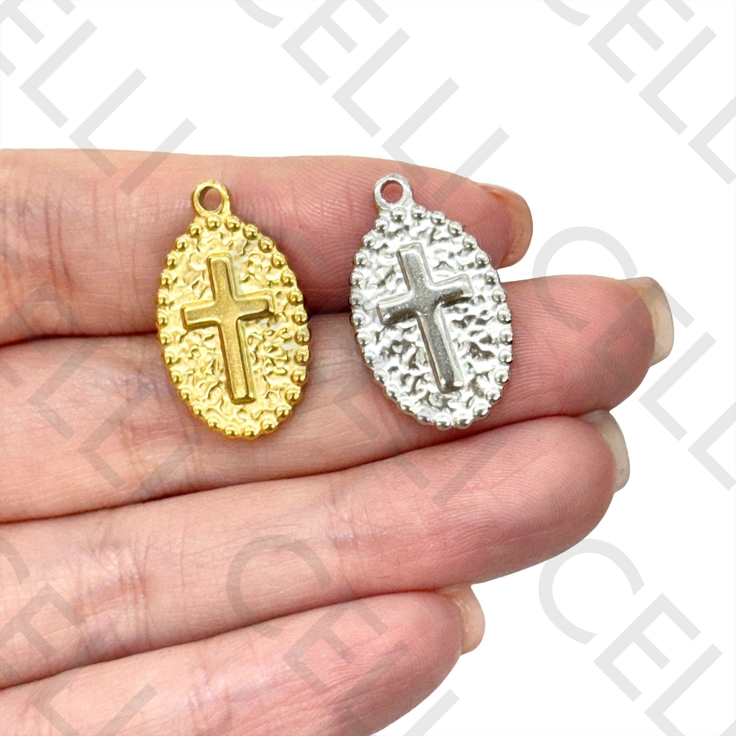 Medalha de Aço - cruz oval (2 und.)