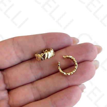 Earcuff de Ródio - coração