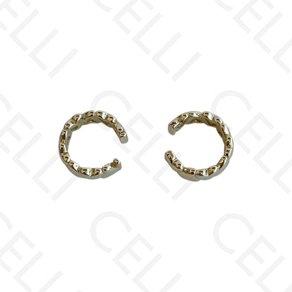 Earcuff de Ródio - coração