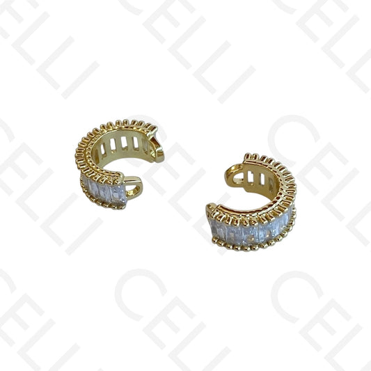 Earcuff de Ródio com zircónias