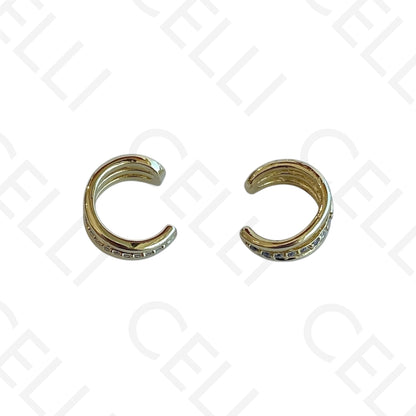 Earcuff de Ródio com zircónias