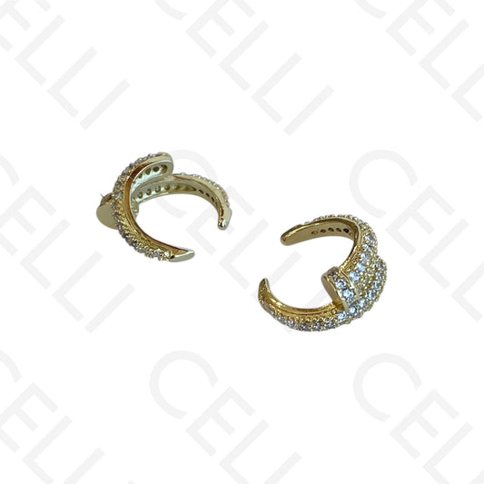 Earcuff de Ródio com zircónias